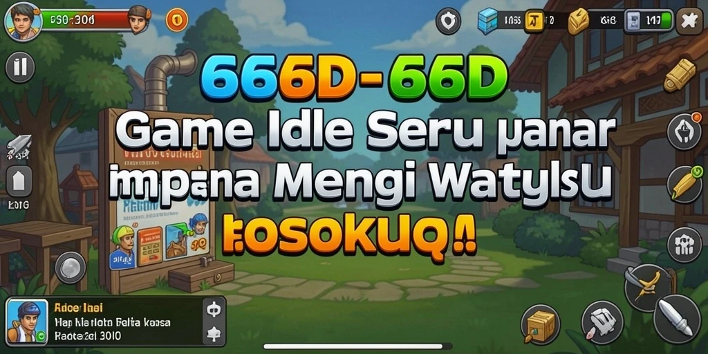 Screenshot gameplay 66D menampilkan kemajuan karakter dalam mode Idle.
