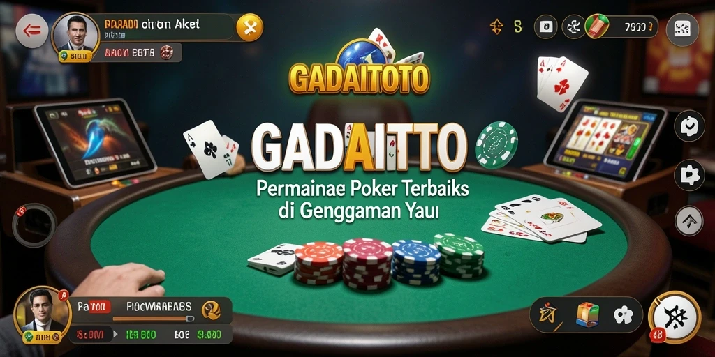 Screenshot gameplay GADAITOTO yang menunjukkan aksi poker yang menegangkan.