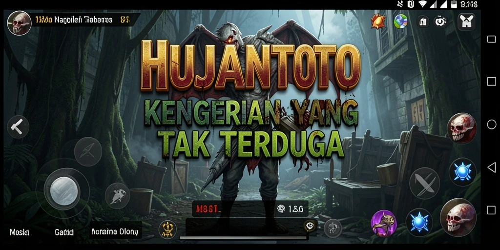 Tangkapan layar HUJANTOTO yang menampilkan suasana mencekam dan gameplay yang menantang.