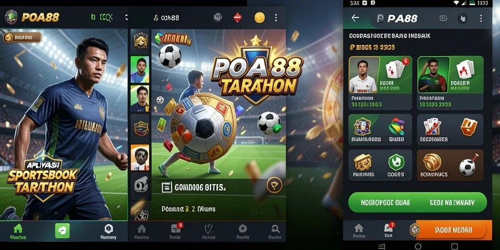 Screenshot menunjukkan antarmuka POA88 saat melakukan taruhan olahraga.